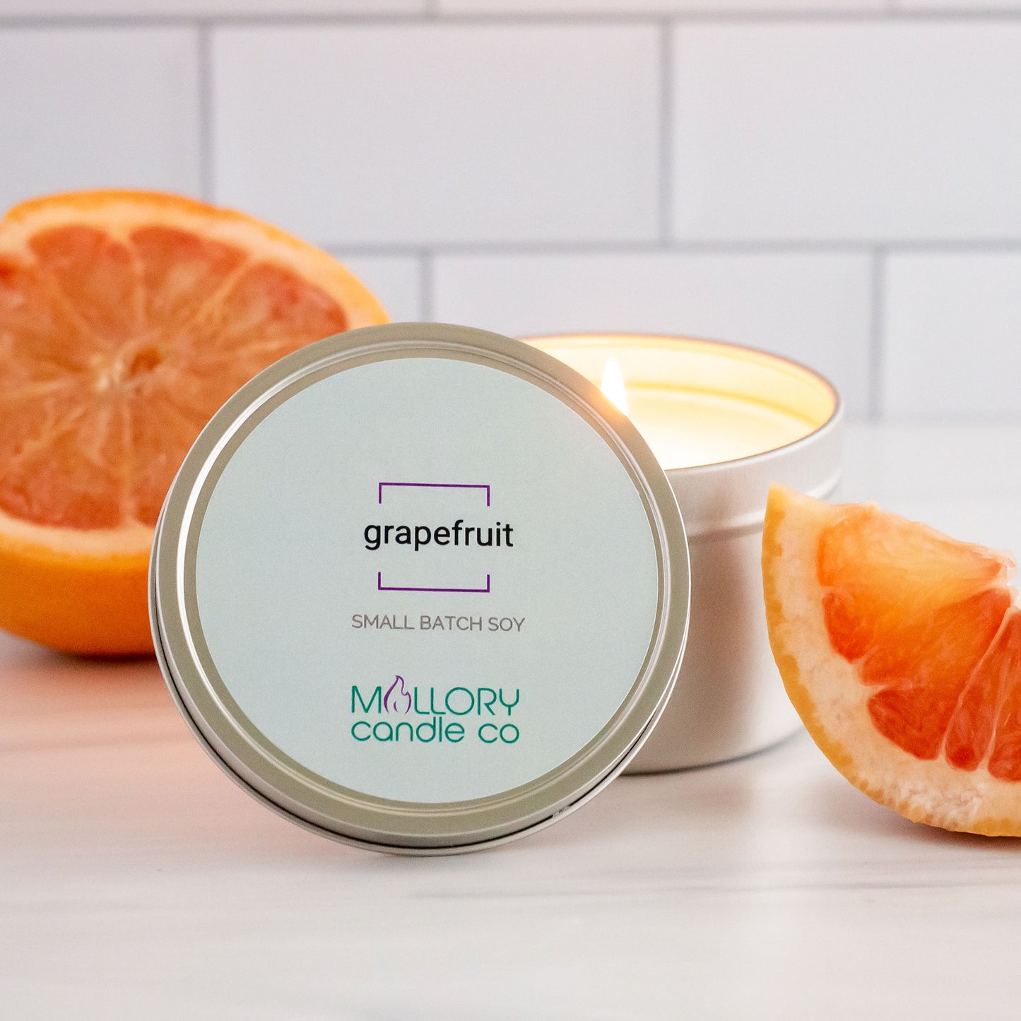 Grapefruit Candle, Large Tin