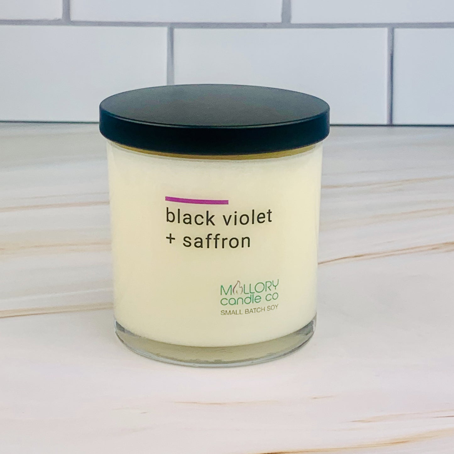 Black Violet & Saffron Candle, Jar