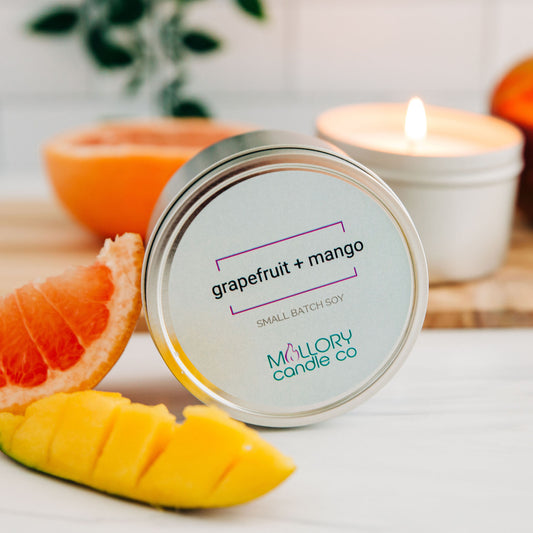 Grapefruit + Mango Candle, Sample